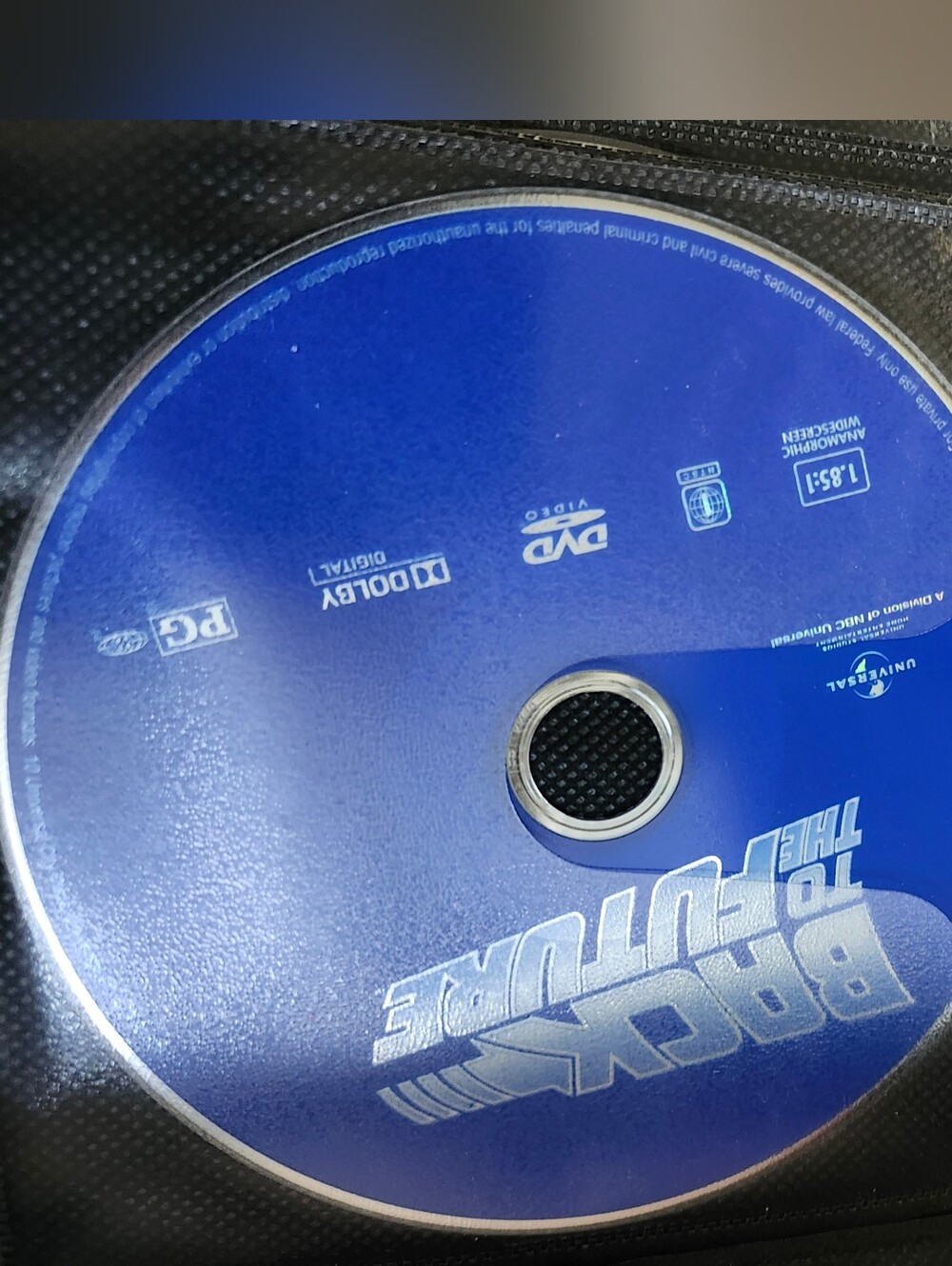 Universal Blue Back to the Future DVD Disc